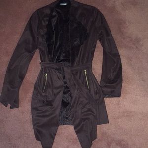 Bali Brown Faux-Suade Jacket - Petite 8
